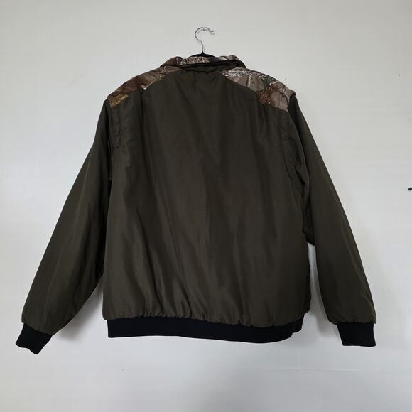 Remington Camo Reversible Hunting Puffer Jacket Mens L Green Realtree Pockets - Picture 7 of 10
